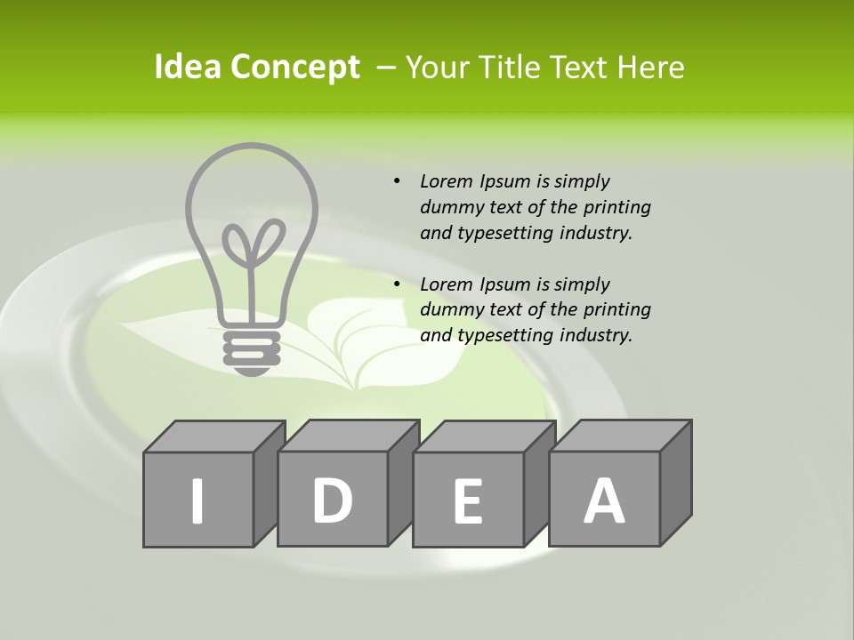 Green Motor Push PowerPoint Template