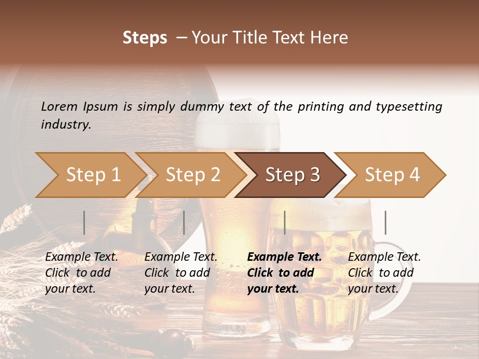 Copyspace Yellow Alcohol PowerPoint Template