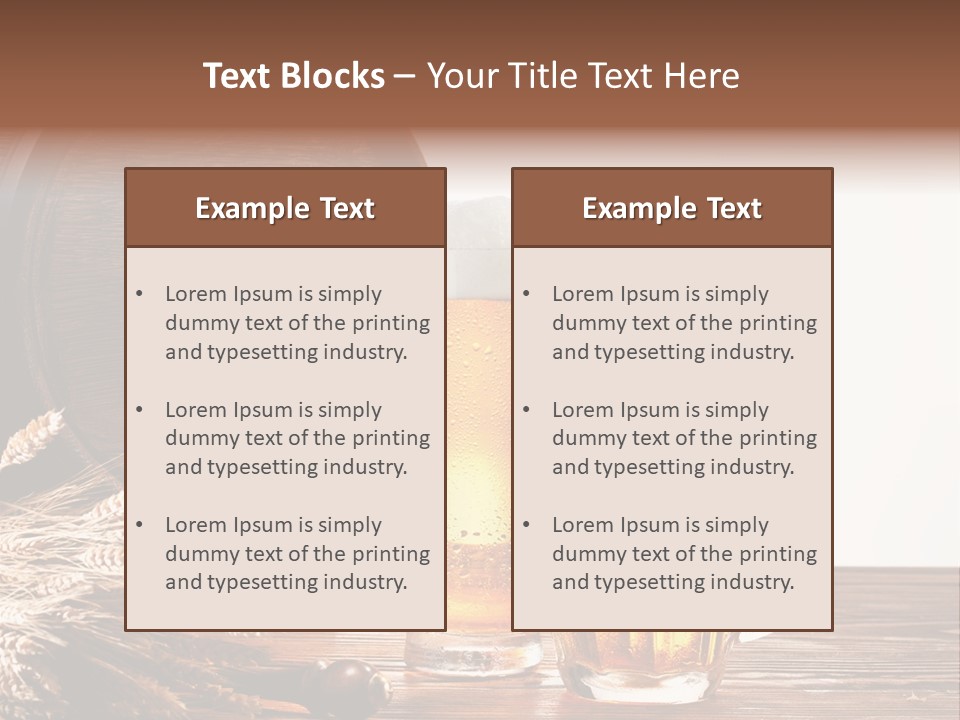 Copyspace Yellow Alcohol PowerPoint Template