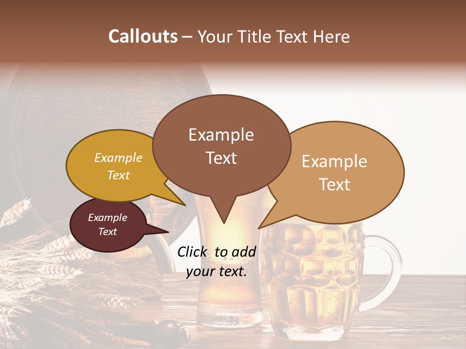 Copyspace Yellow Alcohol PowerPoint Template