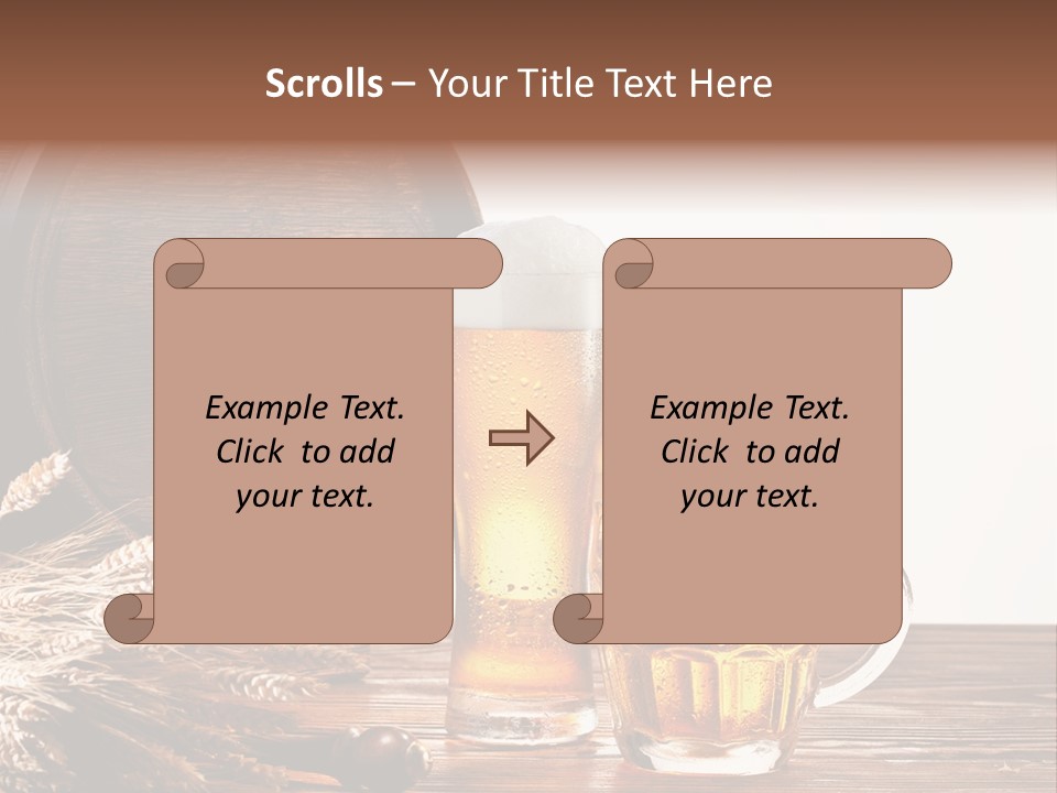 Copyspace Yellow Alcohol PowerPoint Template