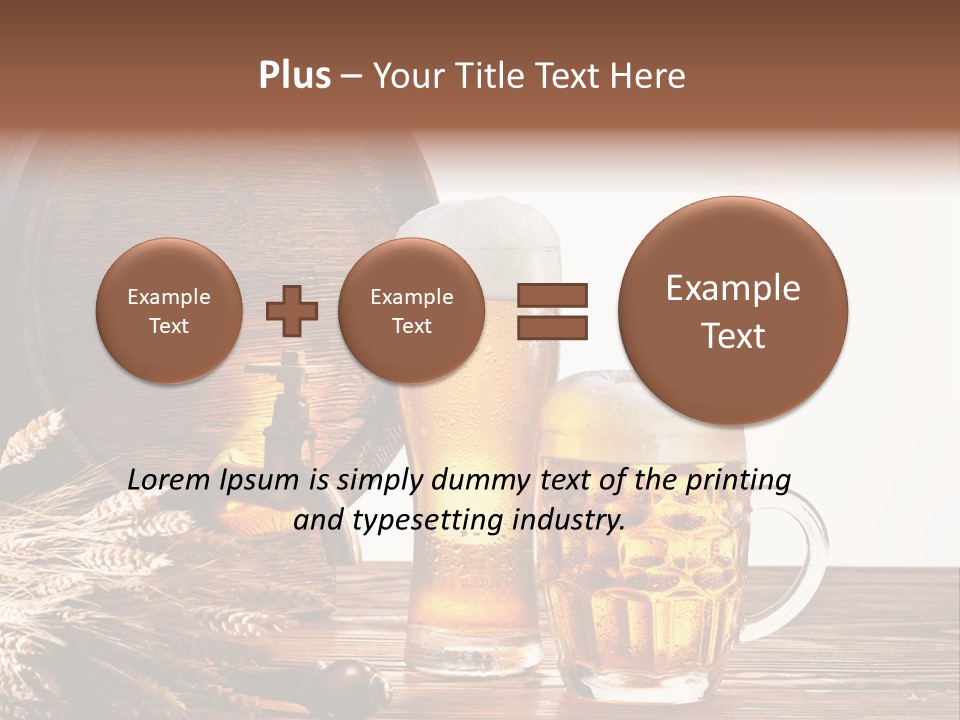 Copyspace Yellow Alcohol PowerPoint Template