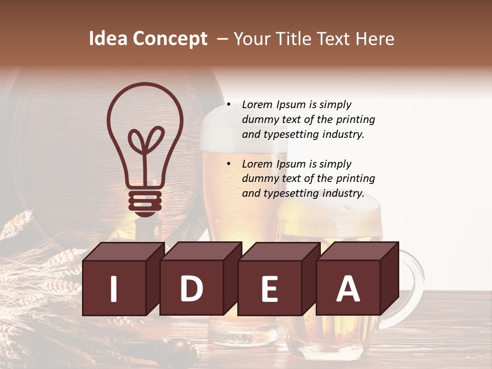 Copyspace Yellow Alcohol PowerPoint Template