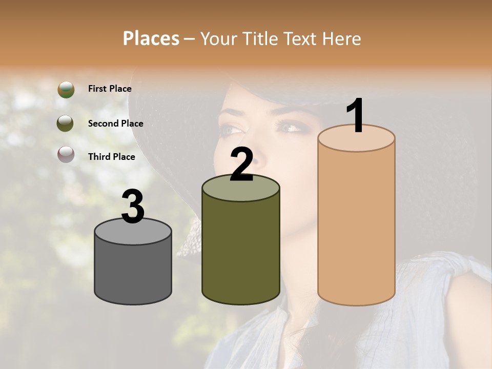 Beauty Posing Female PowerPoint Template