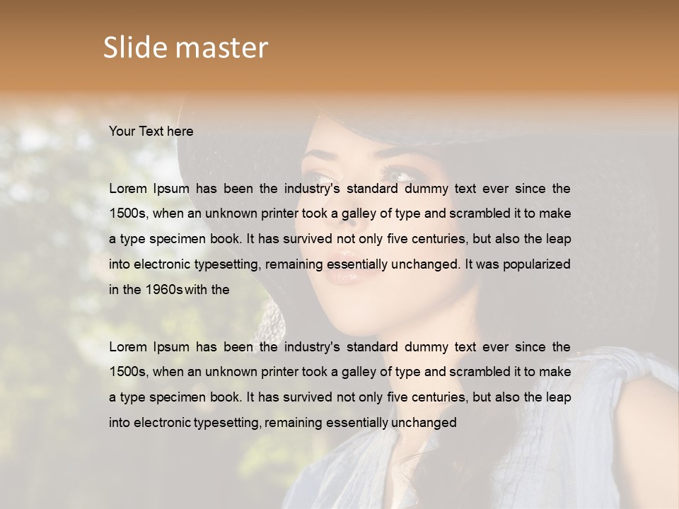 Beauty Posing Female PowerPoint Template