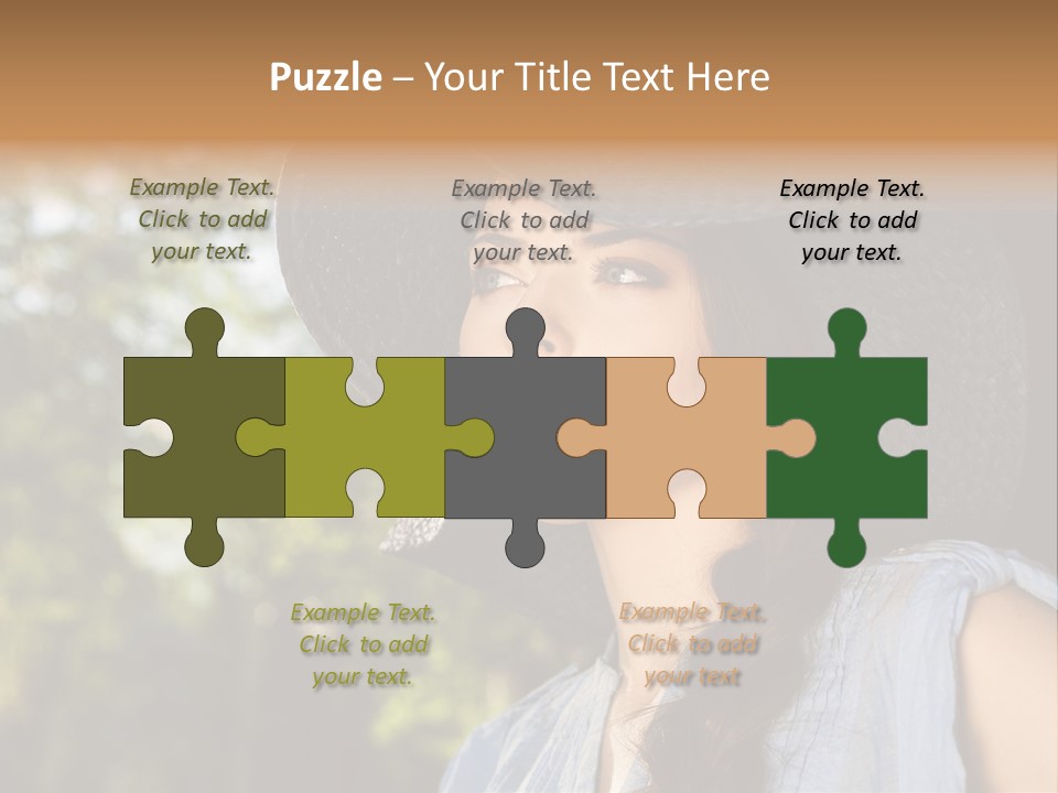 Beauty Posing Female PowerPoint Template