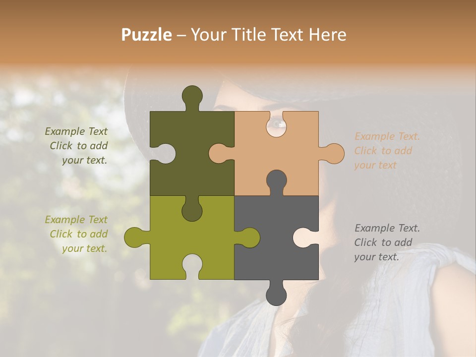 Beauty Posing Female PowerPoint Template