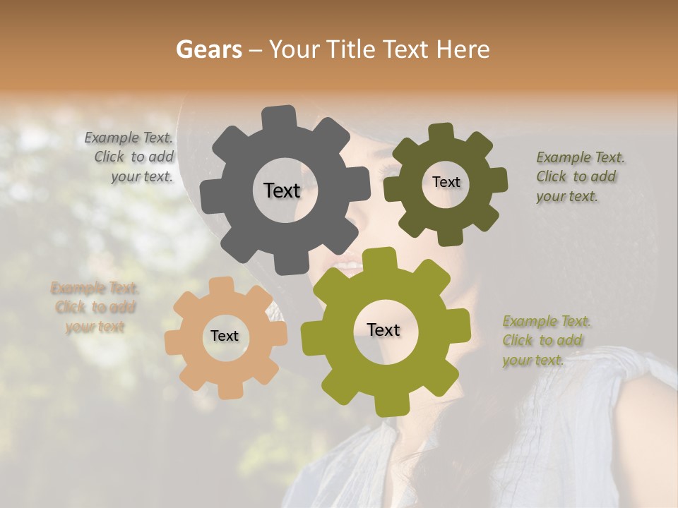 Beauty Posing Female PowerPoint Template