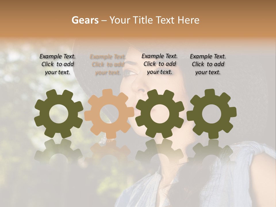 Beauty Posing Female PowerPoint Template
