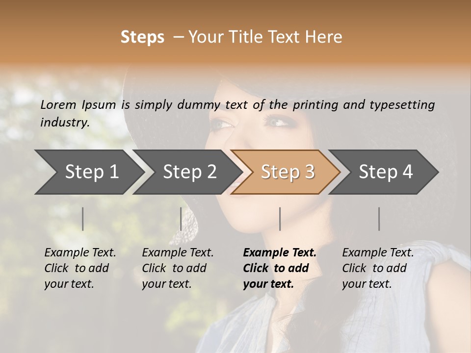 Beauty Posing Female PowerPoint Template