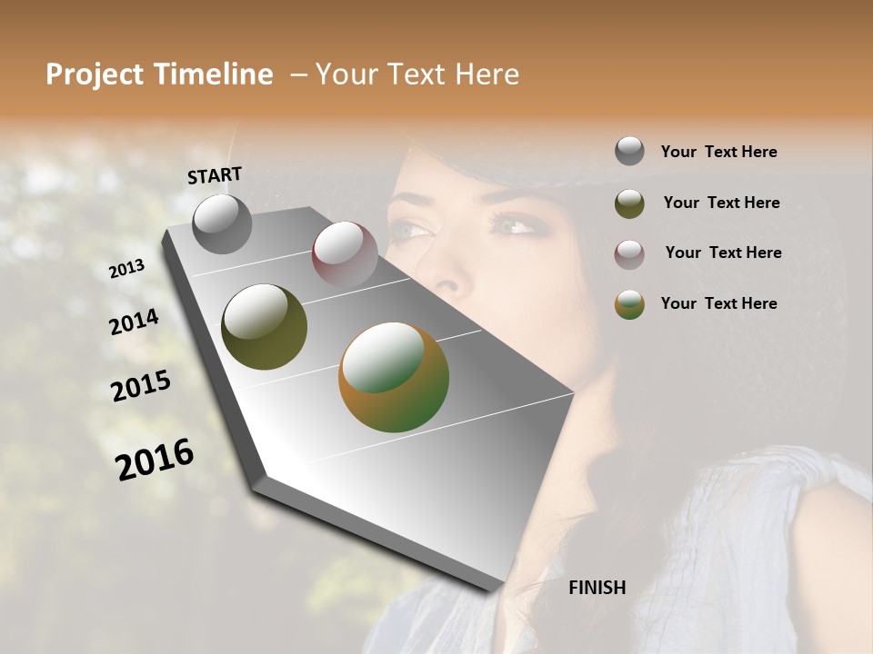 Beauty Posing Female PowerPoint Template