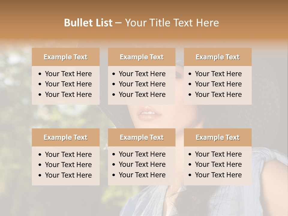Beauty Posing Female PowerPoint Template