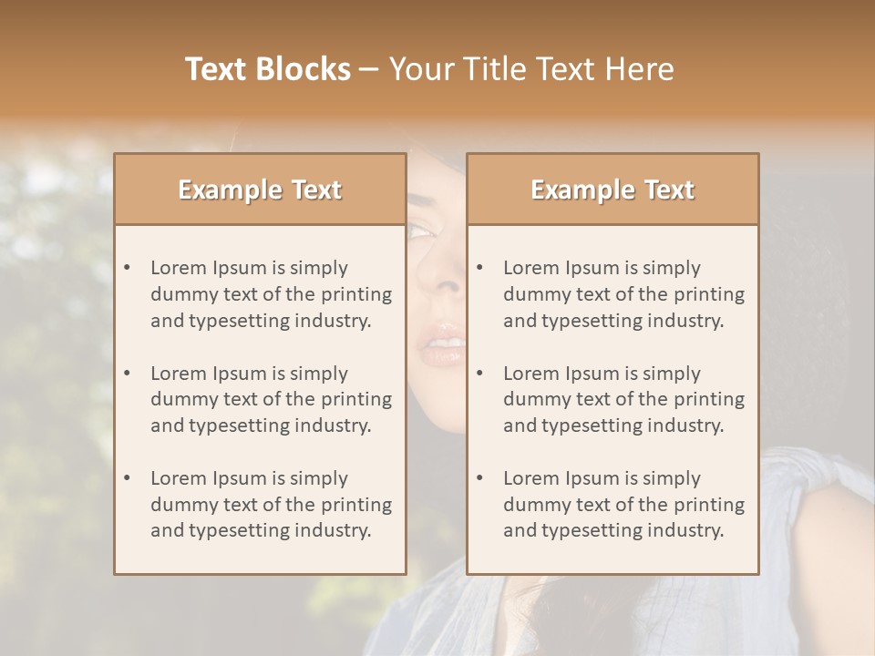 Beauty Posing Female PowerPoint Template
