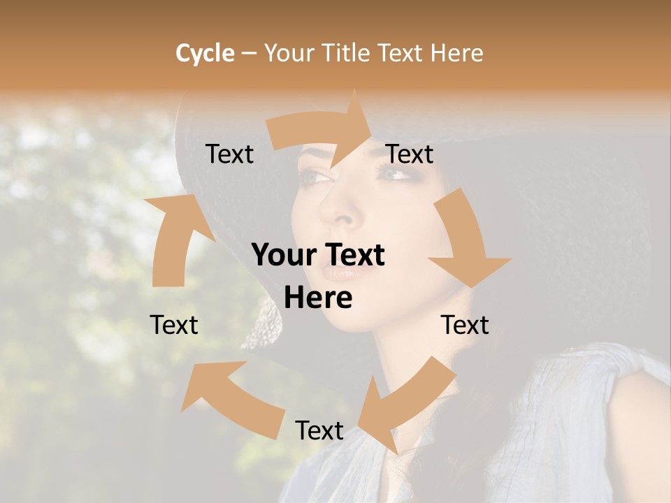 Beauty Posing Female PowerPoint Template