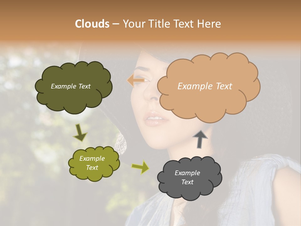 Beauty Posing Female PowerPoint Template