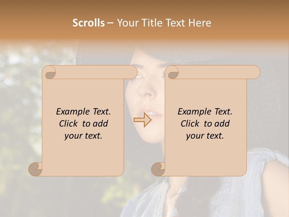 Beauty Posing Female PowerPoint Template