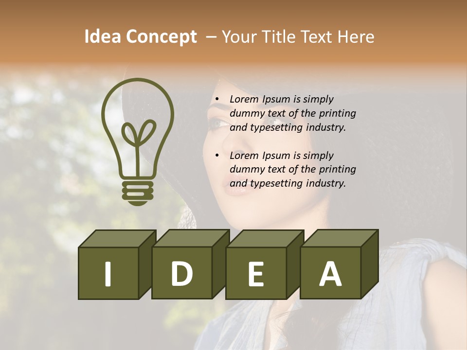 Beauty Posing Female PowerPoint Template
