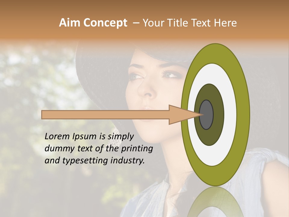 Beauty Posing Female PowerPoint Template