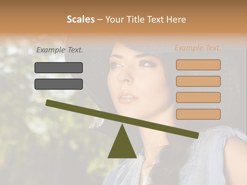 Beauty Posing Female PowerPoint Template