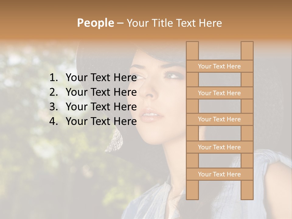 Beauty Posing Female PowerPoint Template