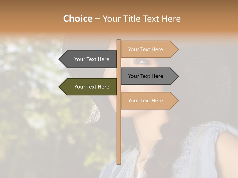 Beauty Posing Female PowerPoint Template