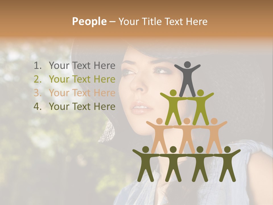 Beauty Posing Female PowerPoint Template