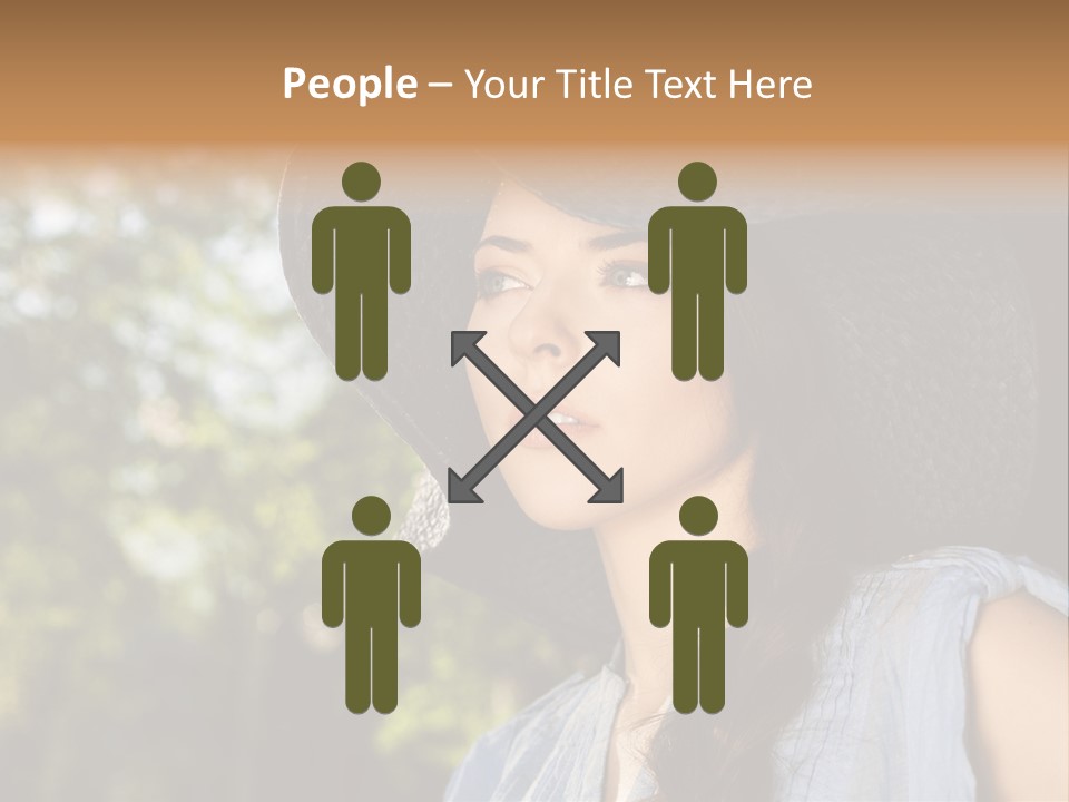 Beauty Posing Female PowerPoint Template