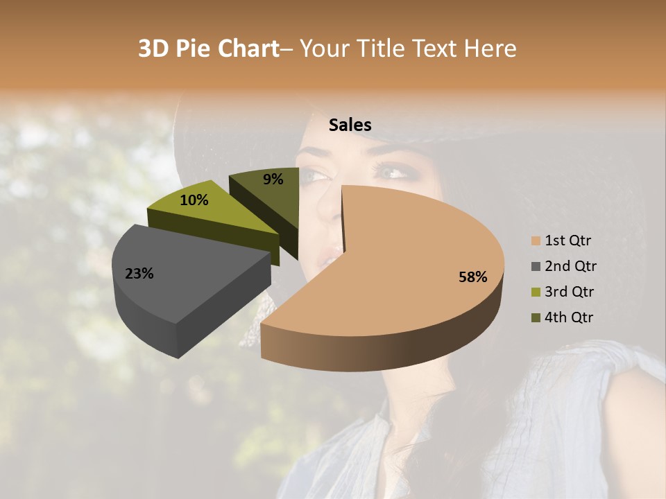 Beauty Posing Female PowerPoint Template