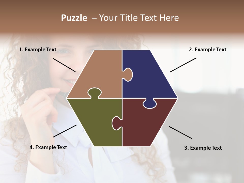 Telemarketing Microphone Consultation Woman PowerPoint Template