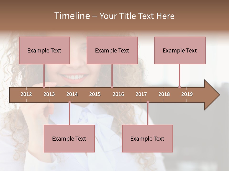 Telemarketing Microphone Consultation Woman PowerPoint Template