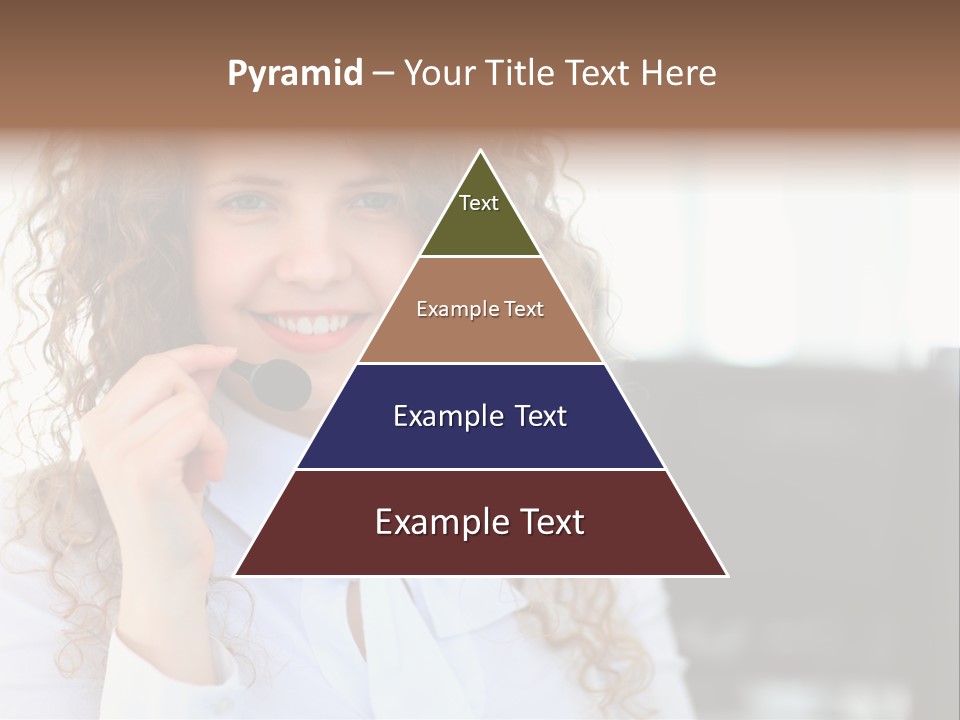 Telemarketing Microphone Consultation Woman PowerPoint Template