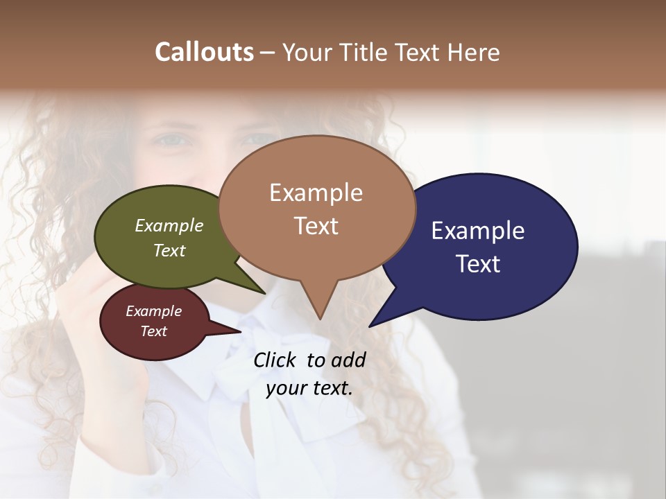 Telemarketing Microphone Consultation Woman PowerPoint Template