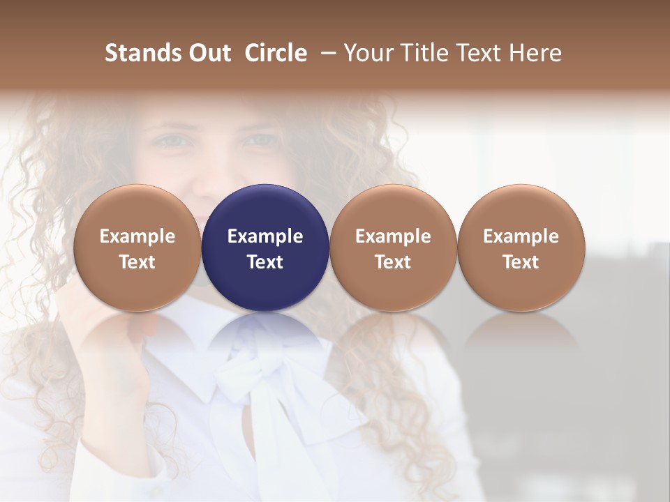 Telemarketing Microphone Consultation Woman PowerPoint Template