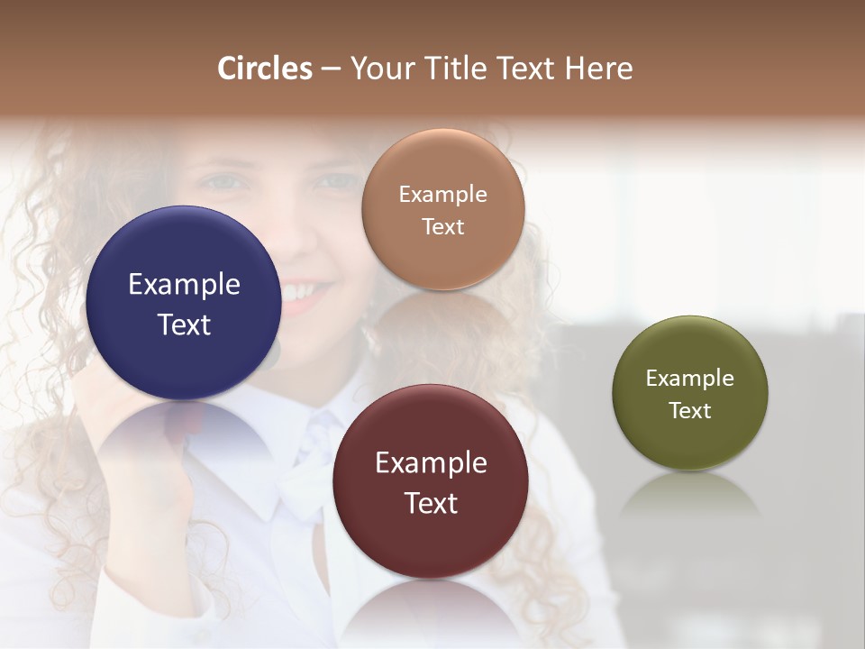 Telemarketing Microphone Consultation Woman PowerPoint Template