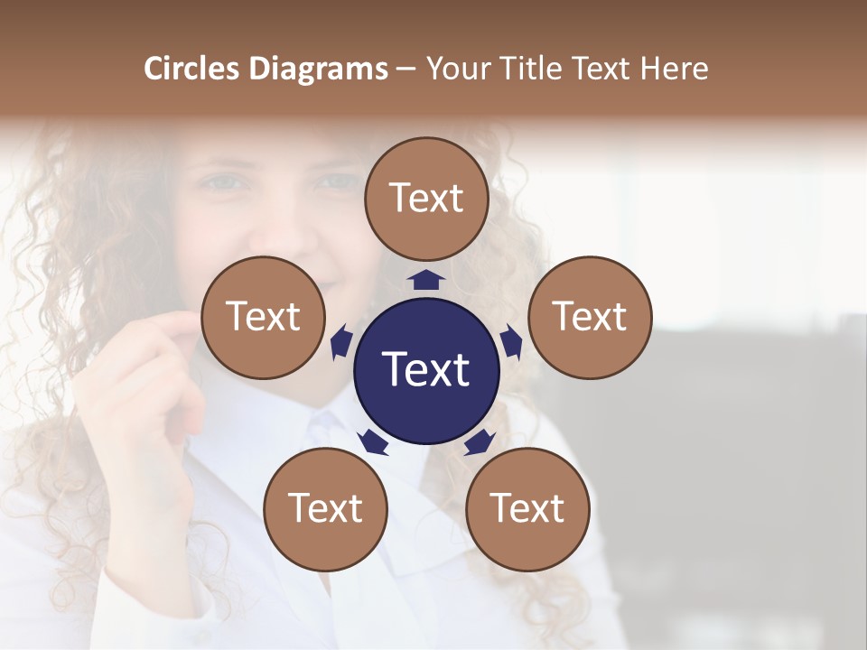 Telemarketing Microphone Consultation Woman PowerPoint Template