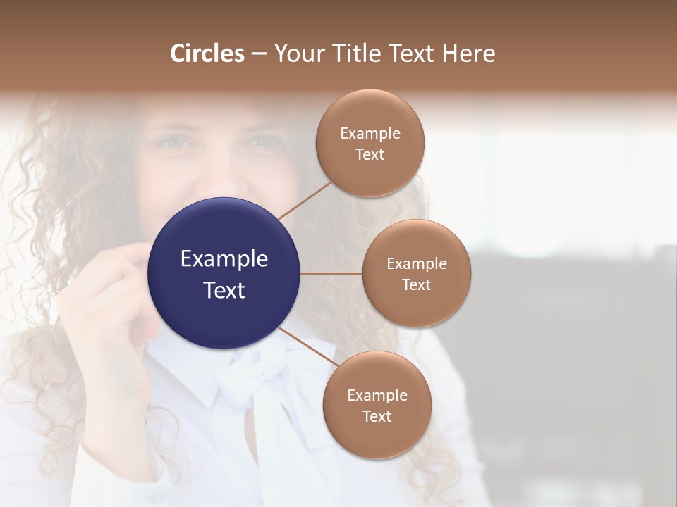 Telemarketing Microphone Consultation Woman PowerPoint Template