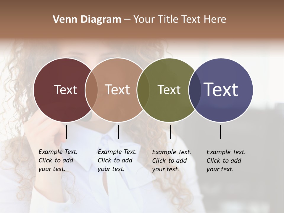 Telemarketing Microphone Consultation Woman PowerPoint Template