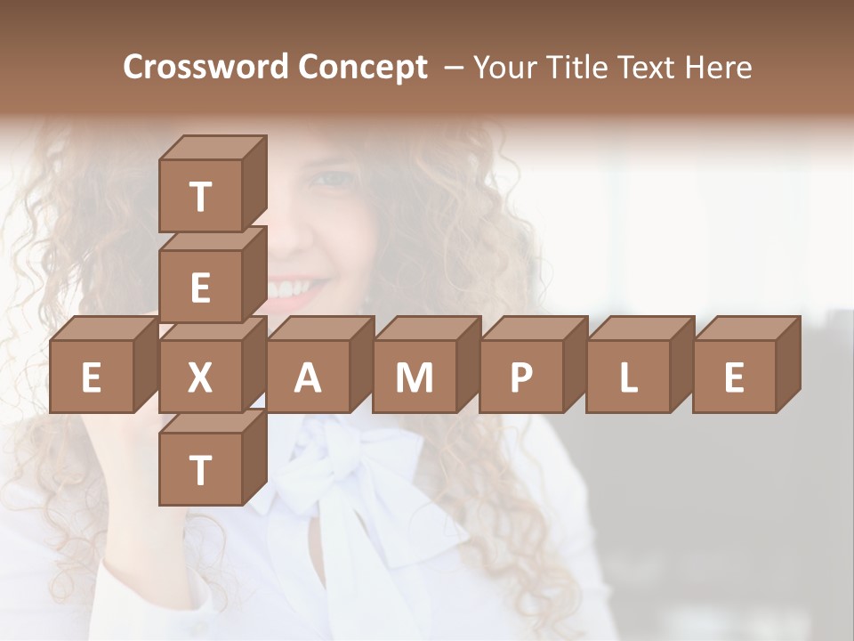 Telemarketing Microphone Consultation Woman PowerPoint Template