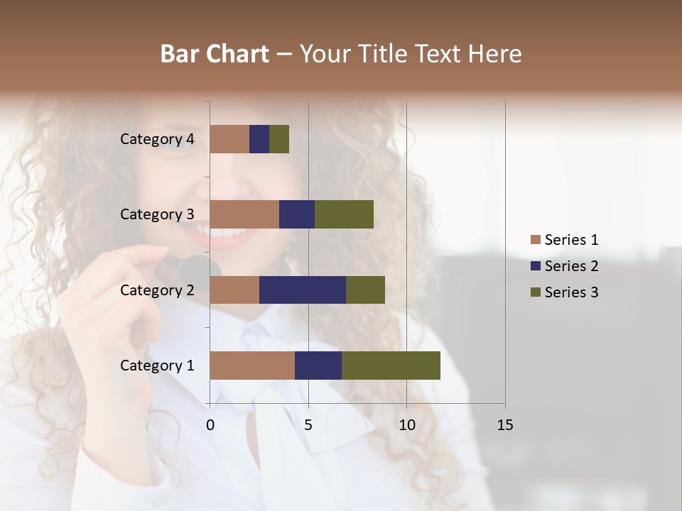 Telemarketing Microphone Consultation Woman PowerPoint Template