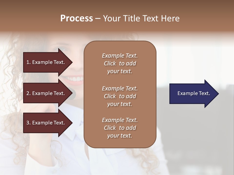 Telemarketing Microphone Consultation Woman PowerPoint Template