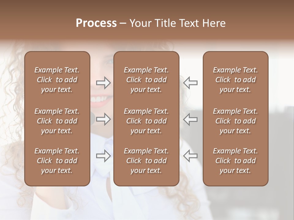 Telemarketing Microphone Consultation Woman PowerPoint Template