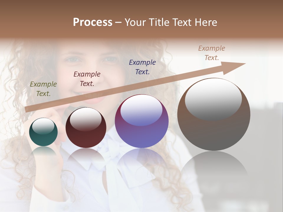 Telemarketing Microphone Consultation Woman PowerPoint Template