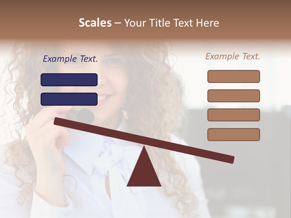 Telemarketing Microphone Consultation Woman PowerPoint Template