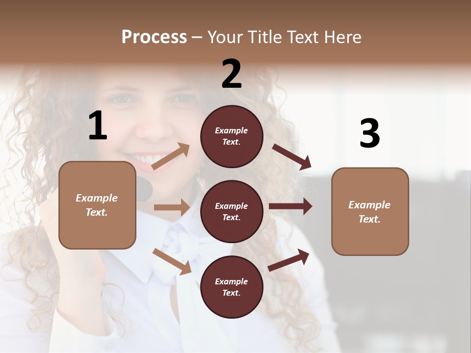 Telemarketing Microphone Consultation Woman PowerPoint Template
