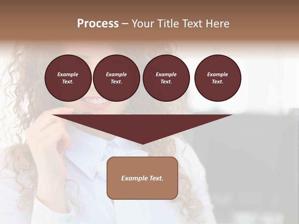 Telemarketing Microphone Consultation Woman PowerPoint Template