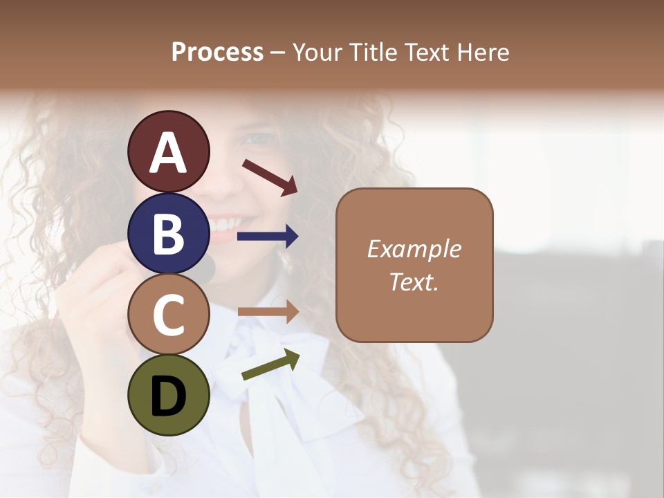 Telemarketing Microphone Consultation Woman PowerPoint Template