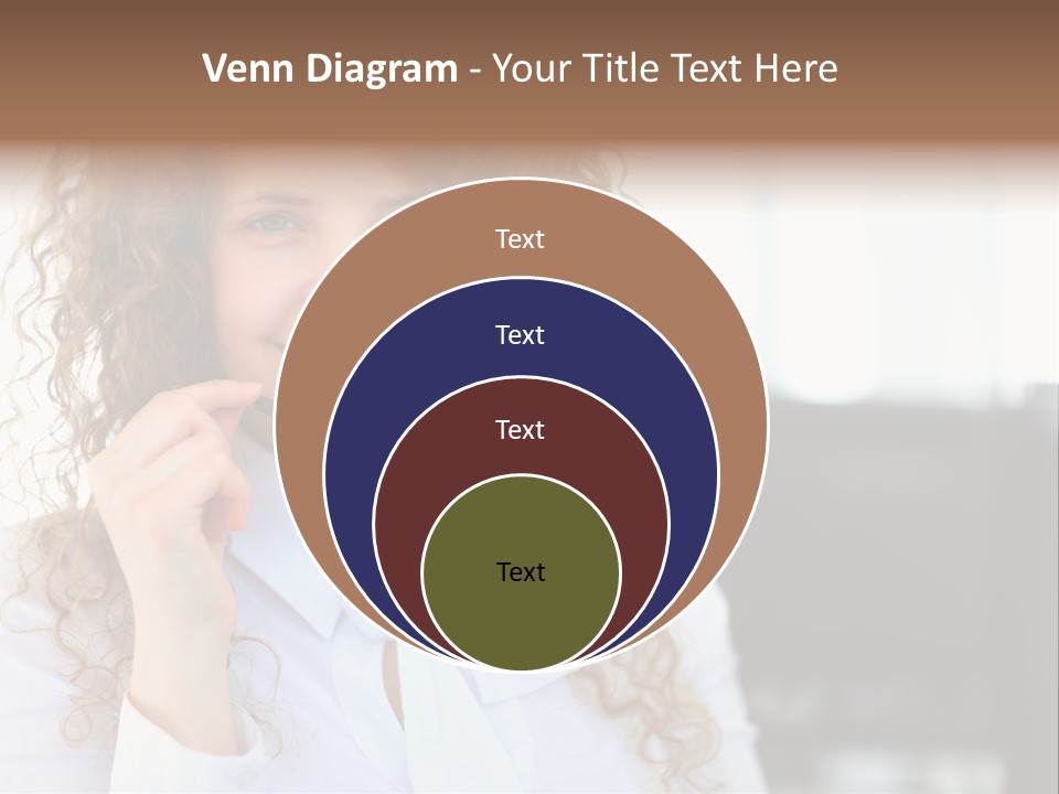 Telemarketing Microphone Consultation Woman PowerPoint Template