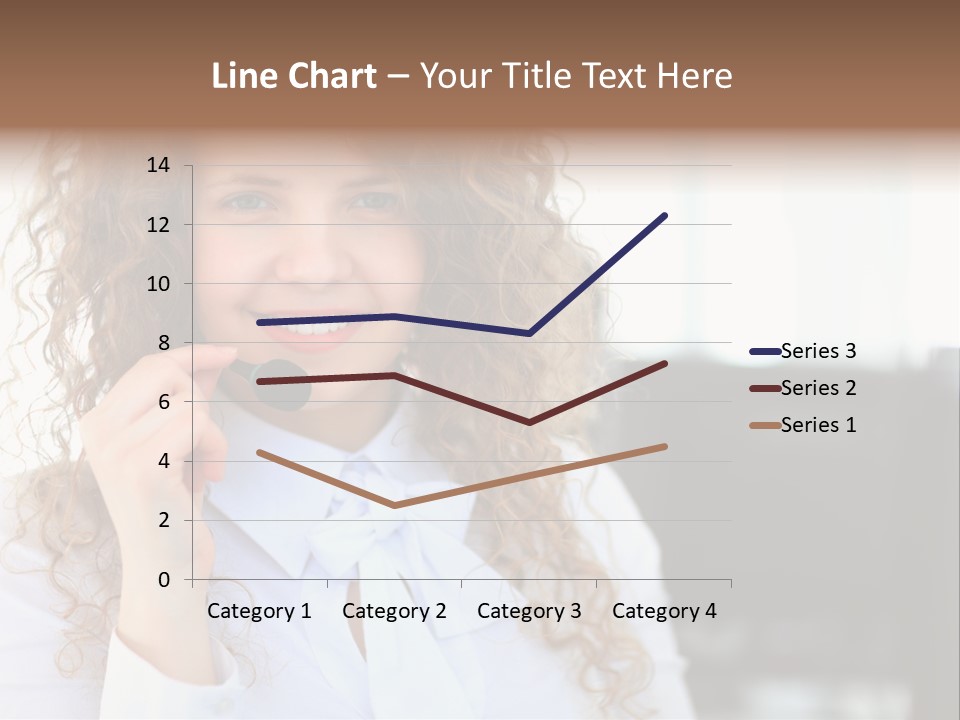 Telemarketing Microphone Consultation Woman PowerPoint Template