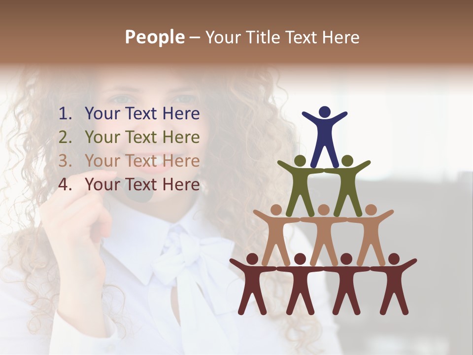 Telemarketing Microphone Consultation Woman PowerPoint Template