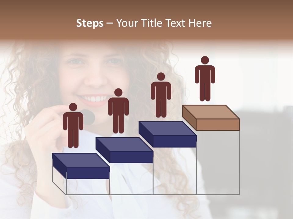 Telemarketing Microphone Consultation Woman PowerPoint Template